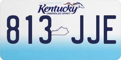KY license plate 813JJE
