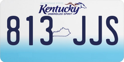 KY license plate 813JJS