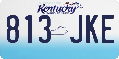 KY license plate 813JKE