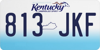 KY license plate 813JKF