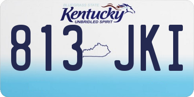 KY license plate 813JKI