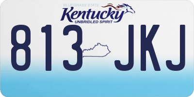 KY license plate 813JKJ