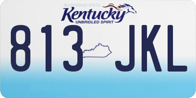 KY license plate 813JKL