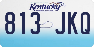 KY license plate 813JKQ