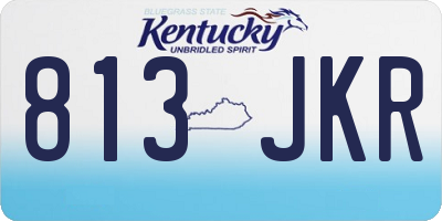 KY license plate 813JKR