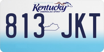 KY license plate 813JKT