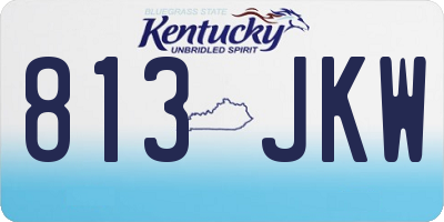 KY license plate 813JKW