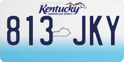 KY license plate 813JKY