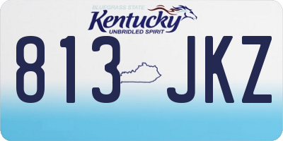 KY license plate 813JKZ