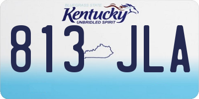 KY license plate 813JLA