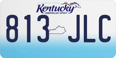 KY license plate 813JLC