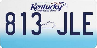 KY license plate 813JLE