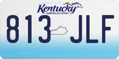 KY license plate 813JLF