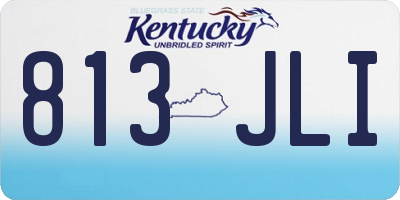 KY license plate 813JLI