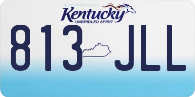 KY license plate 813JLL