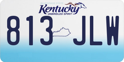 KY license plate 813JLW