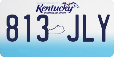 KY license plate 813JLY