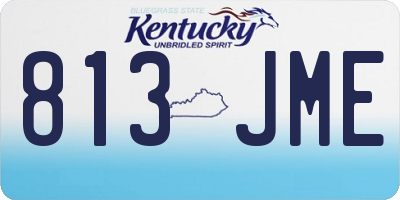 KY license plate 813JME