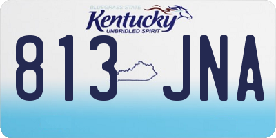 KY license plate 813JNA