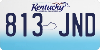 KY license plate 813JND