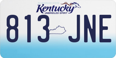 KY license plate 813JNE