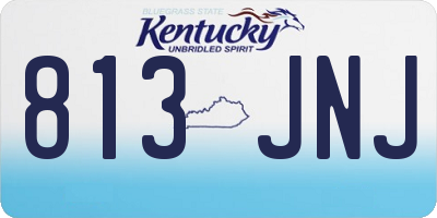 KY license plate 813JNJ