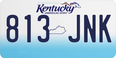 KY license plate 813JNK