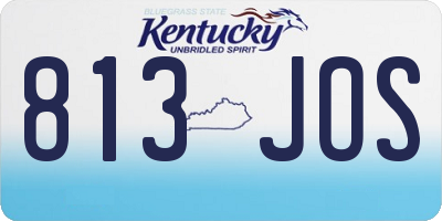 KY license plate 813JOS