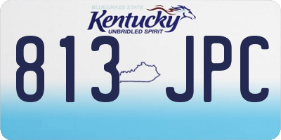 KY license plate 813JPC