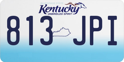 KY license plate 813JPI