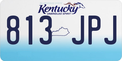 KY license plate 813JPJ