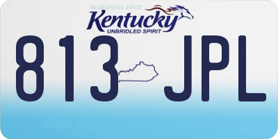 KY license plate 813JPL