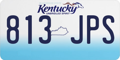 KY license plate 813JPS