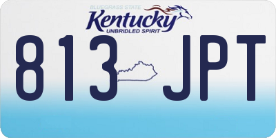 KY license plate 813JPT