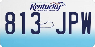 KY license plate 813JPW