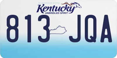 KY license plate 813JQA