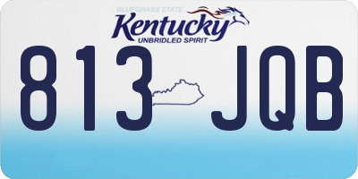KY license plate 813JQB