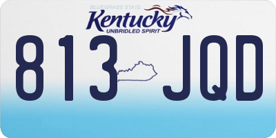 KY license plate 813JQD