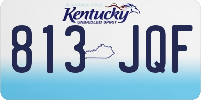 KY license plate 813JQF
