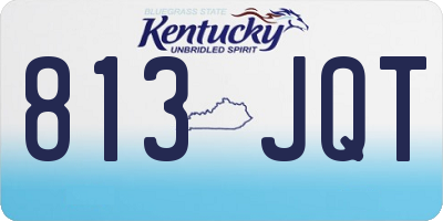 KY license plate 813JQT
