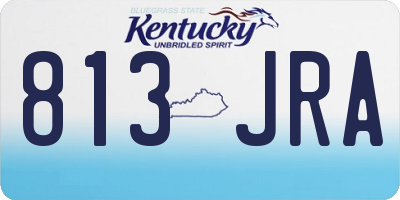KY license plate 813JRA