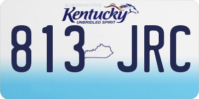 KY license plate 813JRC