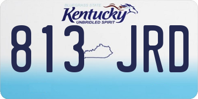 KY license plate 813JRD