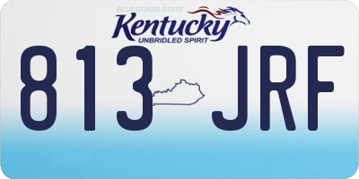 KY license plate 813JRF