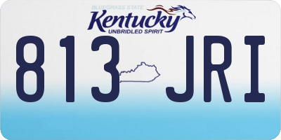 KY license plate 813JRI