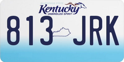 KY license plate 813JRK