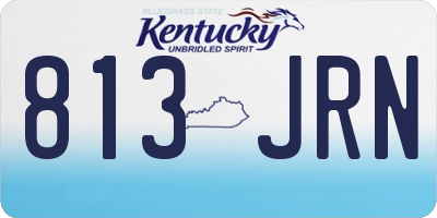 KY license plate 813JRN