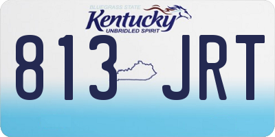 KY license plate 813JRT