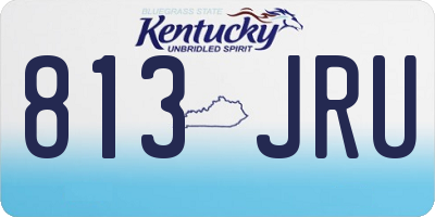 KY license plate 813JRU