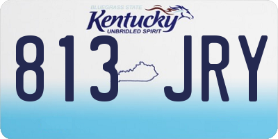 KY license plate 813JRY
